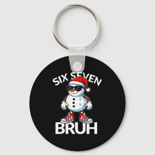 Bruh Six Seven 6 7 Meme Weihnachten Lustiges Xmas Schlüsselanhänger