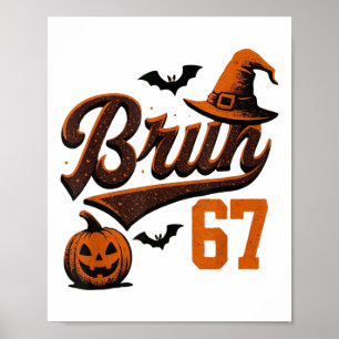 Bruh Six Seven Halloween 6-7 Lustiger Geist Slang Poster
