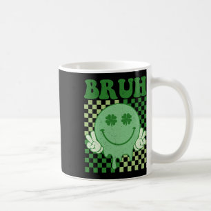 Bruh Smile Face Groovy St. Patrick's Day Men Boy K Kaffeetasse