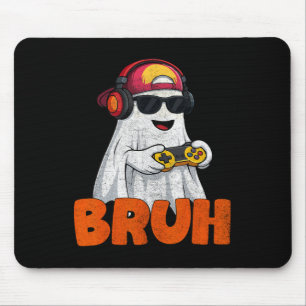 Bruh Spooky Boo Halloween Costume Game Mens Mousepad