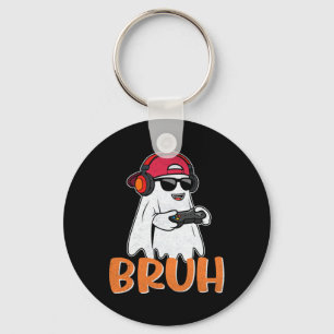 Bruh Spooky Boo Halloween Kostüm Gamer Gaming Männ Schlüsselanhänger