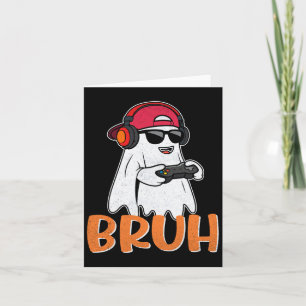 Bruh Spooky Boo Halloween KostümGamer Gaming Men Karte