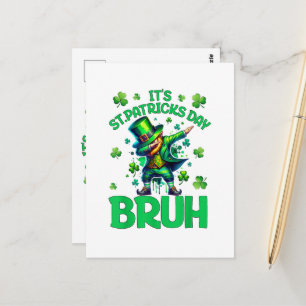 Bruh St. Patrick's Day Postkarte