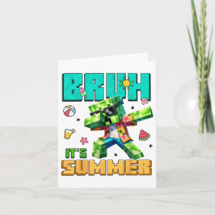 Bruh Summer Dabbing Gamer Boy Birthday Video G Karte