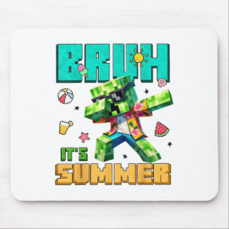 Bruh Summer Dabbing Gamer Boy Birthday Video G Mousepad