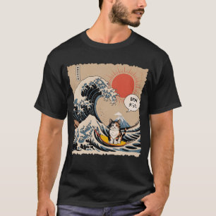 BRUH The Great Wave Kanagawa Funny Japanese Surfin T-Shirt