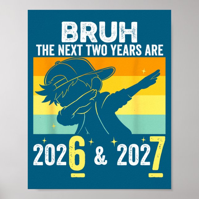 Bruh The Next Two Years Are 6 7 Happy New Year 202 Poster (Vorne)