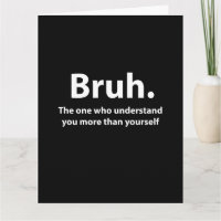 Bruh Typografie Bruh Greeting