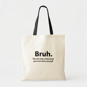Bruh-Typografie Bruh Tragetasche
