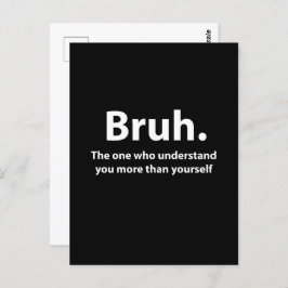Bruh Typography Bruh Postkarte