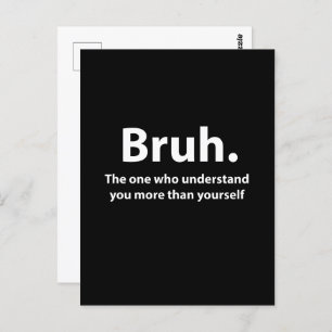 Bruh Typography Bruh Postkarte