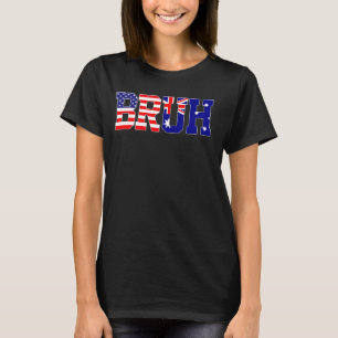 Bruh USA Australia Country Flag American Australia T-Shirt