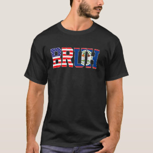 Bruh USA Belize Country Flag American Belizean Gir T-Shirt