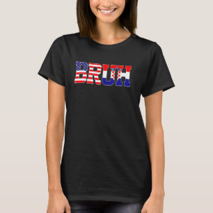 Bruh USA Kroatien Länderflagge Amerikanisch Kroati T-Shirt