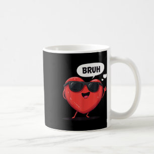 Bruh Valentinstag Heart Spaß Meme Men Women Gra Kaffeetasse