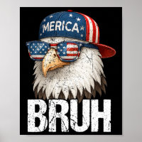 Bruh Vierter 4. Juli Adler Amerikanisch Patriotisc