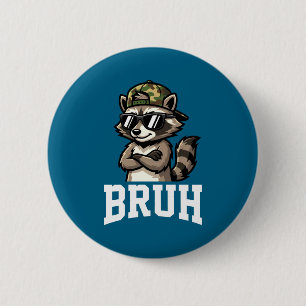 Bruh-Waschanne-Tarnmützen-Fun-Heranwachsende-Jugen Button