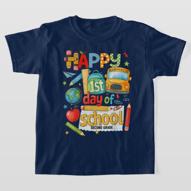 Bruh We Back 2nd Grade Back to School Second Grade T-Shirt (Ablage )