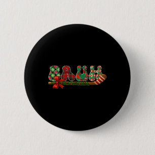 Bruh Weihnachten Eishockey Torwart Spieler Button