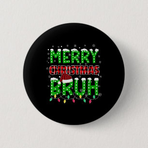 Bruh Weihnachten Rot Kariert Teens Jungen Kinder X Button