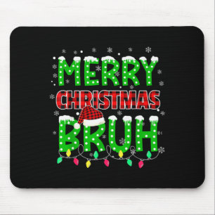 Bruh Weihnachten Rot Kariert Teens Jungen Kinder X Mousepad