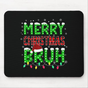 Bruh Weihnachten Rot Kariert Teens Jungen Kinder X Mousepad
