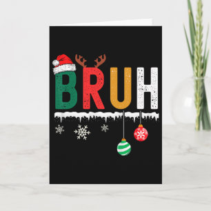 Bruh Weihnachts-Shirt Kinder Jugendliche Jungen Lu Karte