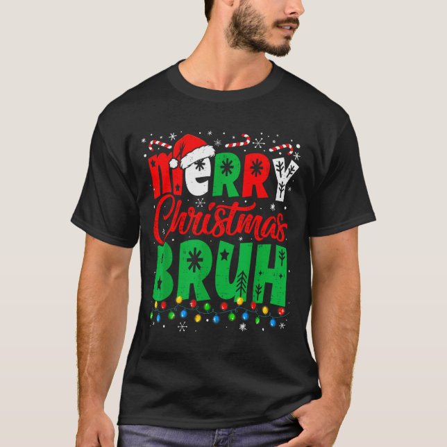Bruh Weihnachts-Shirt Kinder Xmas Männer Teenager  T-Shirt (Vorderseite)