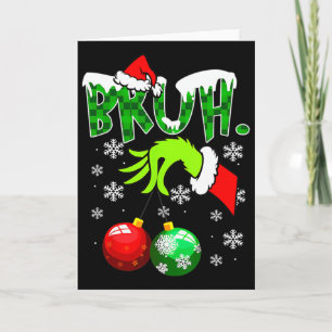 Bruh Weihnachts-Shirt Kinder Xmas Teens Jungen Lus Karte