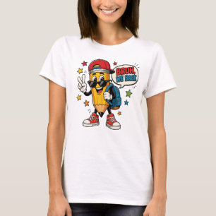 Bruh Wir Sind Zurück Bleistift-Maskottchen Zurück T-Shirt