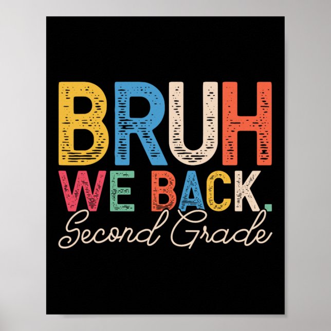 Bruh wir sind zurück zur zweiten Klasse Retro Lust Poster (Vorne)