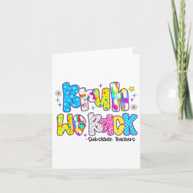 Bruh, wir unterstützen Ersatzlehrer, die sich nach Karte (Vorderseite)