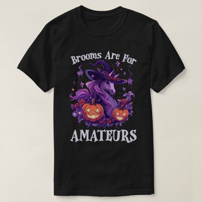 Brühe sind für Amateure Halloween, Hexenpferd Ridi T-Shirt (Design vorne)