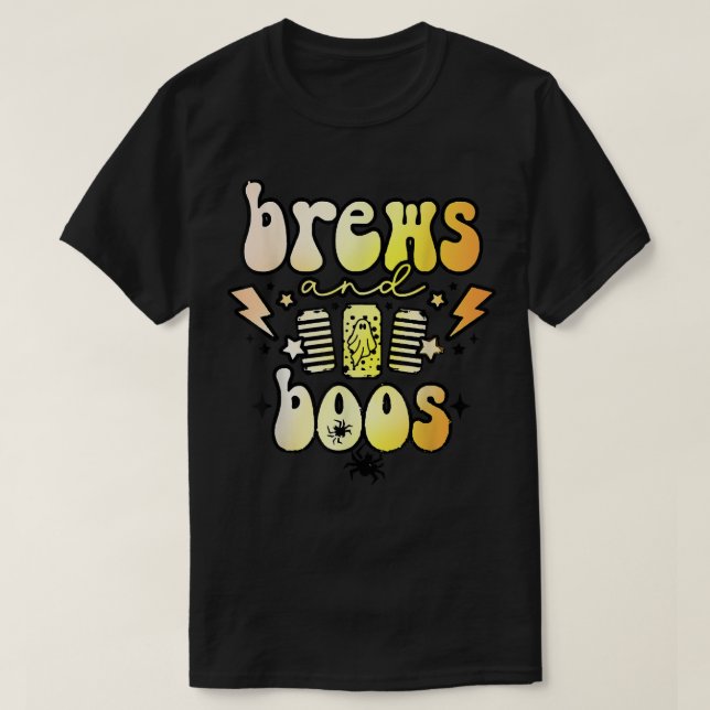 Brühe und Boos, lustige Geisterspötchen, Halloween T-Shirt (Design vorne)