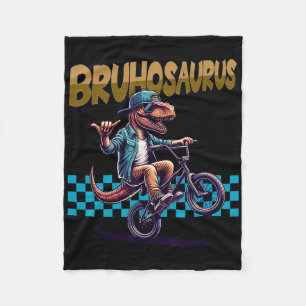 Bruhosaurus T-Rex-Dinosaur fährt BMX-Fahrrad - Jun Fleecedecke
