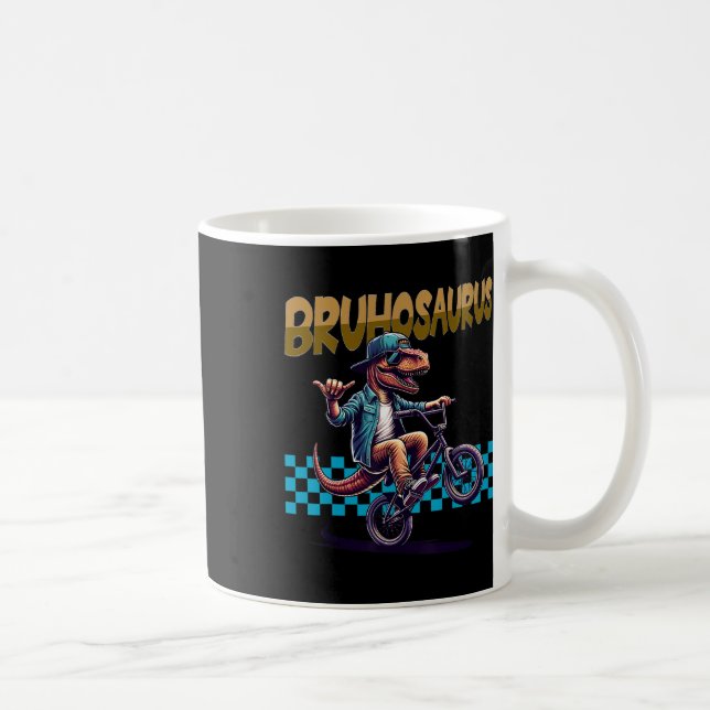 Bruhosaurus T-Rex Dinosaur fährt BMX Fahrrad - Jun Kaffeetasse (Rechts)