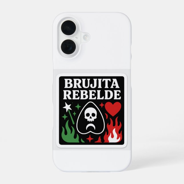 Brujita Rebelde Phone Case - Hexchy Latina Pride iPhone 16 Hülle (Rückseite)