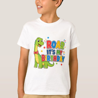 Brülle Es Ist Mein Geburtstag Süßer Dinosaurier Ki T-Shirt