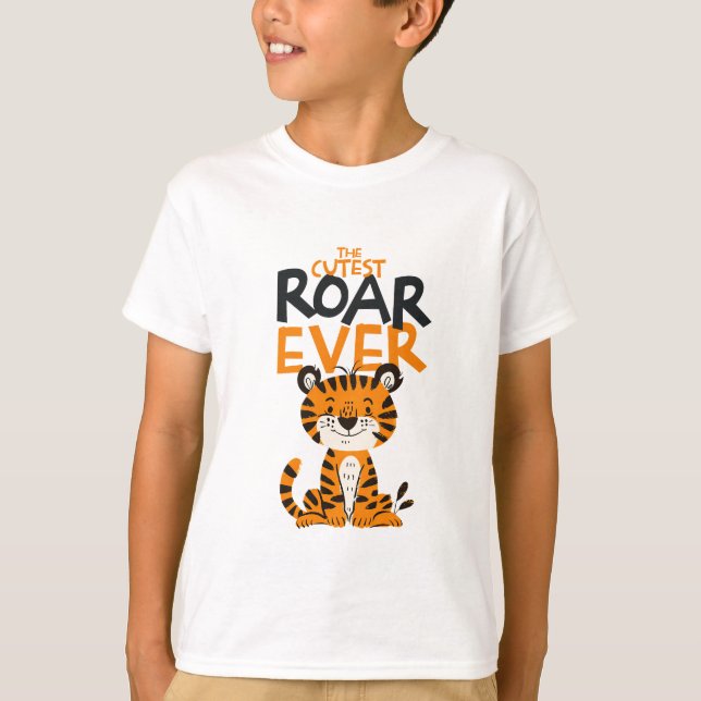 Brülle immer süße Tigerkunst T-Shirt (Vorderseite)