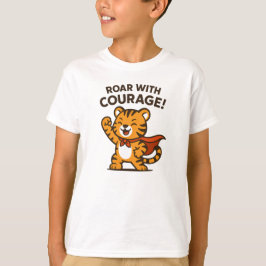 Brülle mit Mut Süßes Orange-Tiger-Design T-Shirt