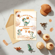 Brülle & Punkte Basketball Dino-Junge Geburtstag 