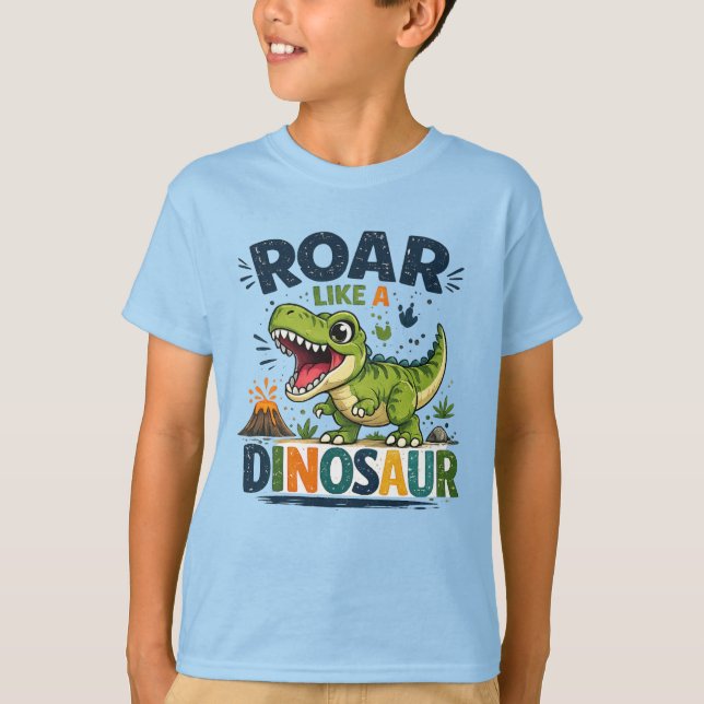 Brülle wie ein Dinosaurier T-Shirt (Vorderseite)