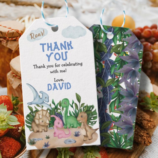 Brüllen! Dinosaurier Geburtstagsparty bevorzugt Geschenkanhänger (Von Creator hochgeladen)