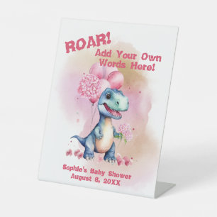 Brüllen! Sein Mädchen T-Rex Dinosaurier individuel Sockelschild
