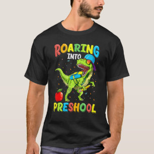 Brüllend in die Vorschule Dinosaurier-Lehrer Pre K T-Shirt