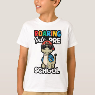 Brüllend in die Vorschule Süßer Dinosaurier T-Shirt