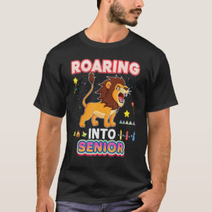 Brüllend in Senior Lion Schüler Lehrer Zurück zur T-Shirt