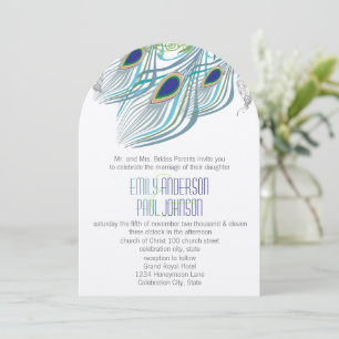 Brüllende 20er Gatsby Boho Vintage Pfau Liebesvöge Einladung