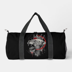 Brüllende gekrönte Löwe Trash Polka Duffle Bag