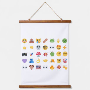 Brüllende Kitty 35 Emoji-Zeitachse GME MOASS DFV M Wandteppich Mit Holzrahmen